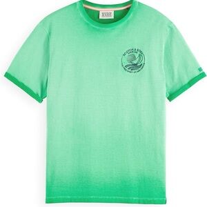 Scotch & Soda Men’s Green Crew Neck T-Shirt